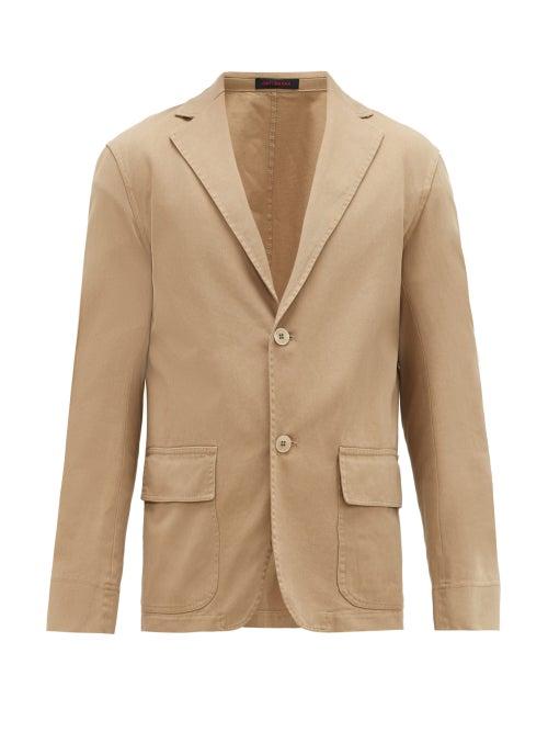 Matchesfashion.com The Gigi - Patch-pocket Cotton-gabardine Sports Jacket - Mens - Beige