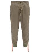 Matchesfashion.com Greg Lauren - Stacked Lounge Side-stripe Satin Track Pants - Mens - Green
