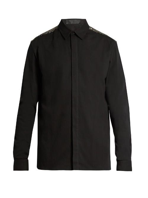 Haider Ackermann Depougy Embellished Cotton Shirt