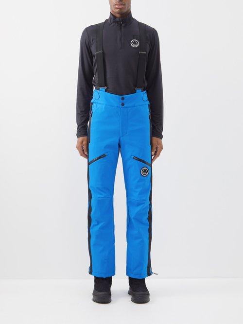 Sportalm - Striped Logo-patch Ski Trousers - Mens - Blue