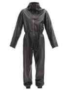 Matchesfashion.com Dodo Bar Or - Piki High-neck Leather Jumpsuit - Womens - Black