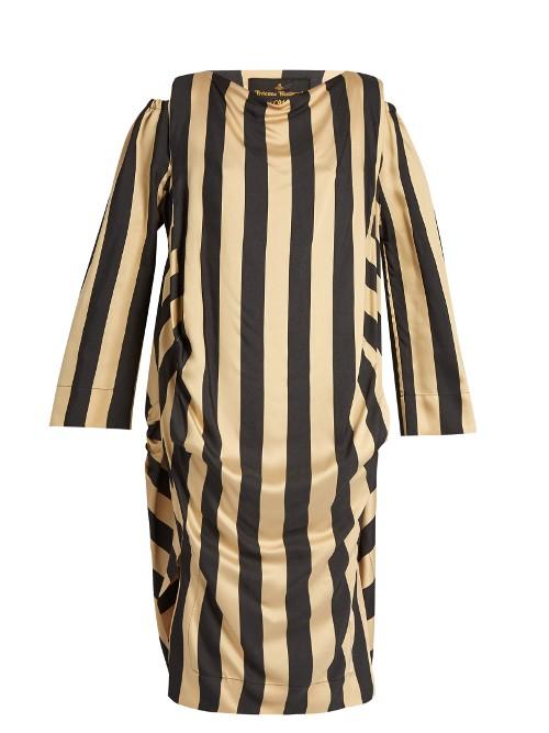 Vivienne Westwood Anglomania Fatima Silk-crepe Striped Dress
