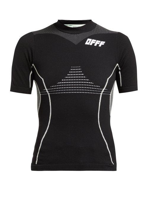 Matchesfashion.com Off-white - Athletic Stretch Jersey T Shirt - Womens - Black White