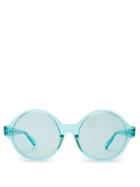 Matchesfashion.com Celine Eyewear - Oversized Round Frame Acetate Sunglasses - Womens - Light Blue