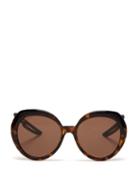 Matchesfashion.com Balenciaga - Round Frame Tortoiseshell Acetate Sunglasses - Womens - Tortoiseshell