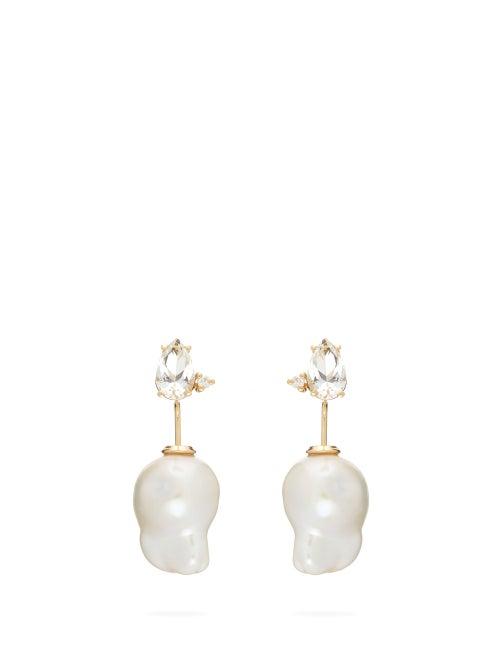 Matchesfashion.com Mizuki - Diamond, Topaz, Pearl & Gold Earrings - Womens - Pearl