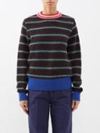 Wales Bonner - Striped Wool-blend Sweater - Womens - Brown Multi