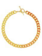 Fry Powers - Sunshine Enamel & 14kt Gold-plated Necklace - Womens - Yellow Multi