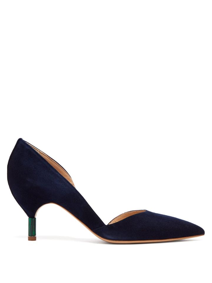 Gabriela Hearst Luza Kitten-heel Suede Pumps