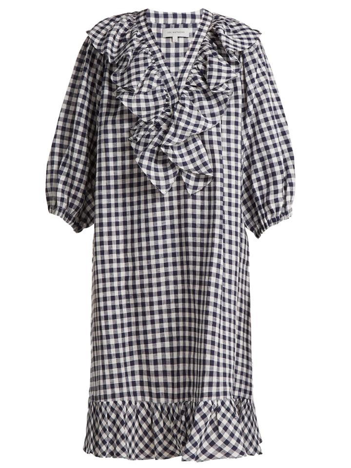 Lee Mathews Nellie Ruffled Linen Dress
