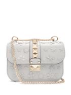 Valentino Lock Small Flower-embellished Leather Shoulder Bag