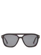 Matchesfashion.com Tom Ford Eyewear - Gerrard Squared Acetate Navigator Sunglasses - Mens - Black