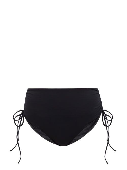 Matchesfashion.com Isa Boulder - Lester Ruched High-rise Bikini Briefs - Womens - Black