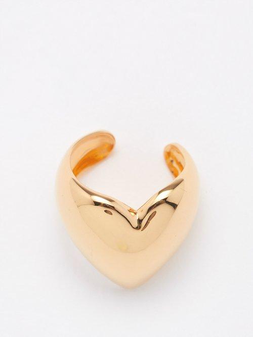 Annika Inez - Heart 14kt Gold-filled Ear Cuff - Womens - Yellow Gold