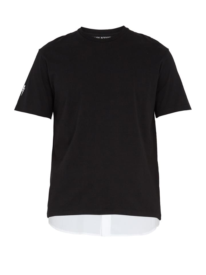 Neil Barrett Contrast-hem Cotton T-shirt