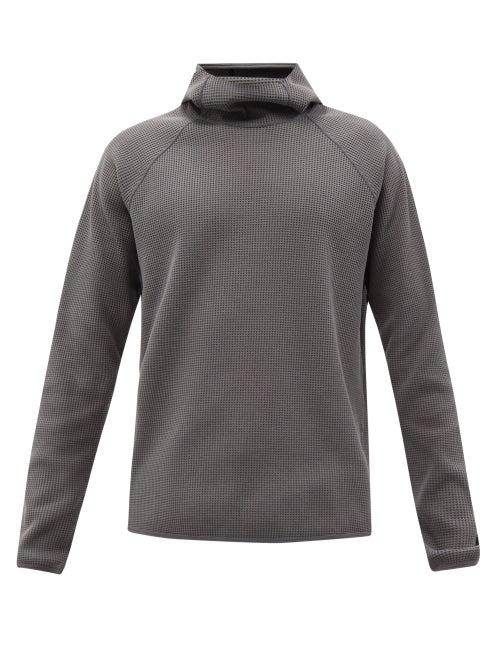 Goldwin - Raglan-sleeve Waffle-jersey Hooded Sweatshirt - Mens - Grey