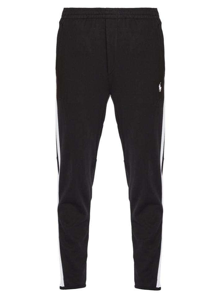 Polo Ralph Lauren Side-striped Cotton-jersey Track Pants