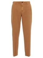 Matchesfashion.com White Sand - Mid Rise Washed Cotton Blend Chinos - Mens - Brown