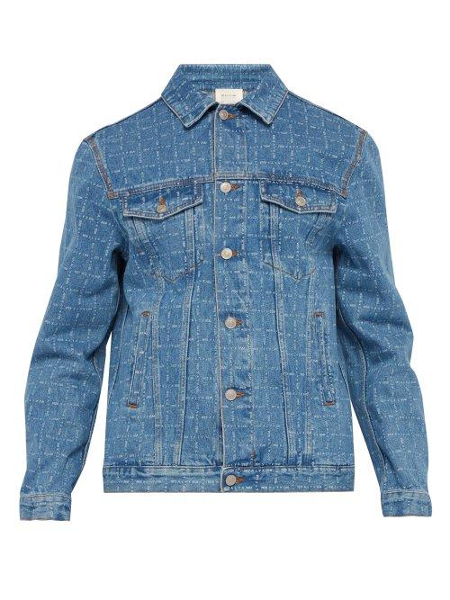 Matchesfashion.com 1017 Alyx 9sm - Logo Print Denim Jacket - Mens - Blue