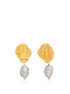 Matchesfashion.com Alighieri - Shadow 24kt Gold-plated And Pearl Earrings - Womens - Yellow Gold