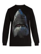 Matchesfashion.com Givenchy - Shark Print Cotton Sweatshirt - Mens - Black