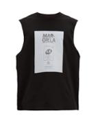 Matchesfashion.com Maison Margiela - Logo Printed Cotton Jersey Tanks Top - Mens - Black
