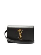 Matchesfashion.com Saint Laurent - Kate Palm Tree Monogram Leather Belt Bag - Womens - Black