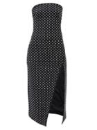 Matchesfashion.com David Koma - Crystal-embellished Strapless Midi Dress - Womens - Black