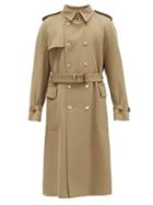 Matchesfashion.com Gucci - Double-breasted Wool-twill Trench Coat - Mens - Camel