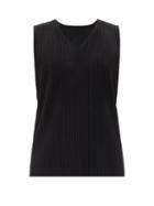 Matchesfashion.com Homme Pliss Issey Miyake - Technical-pleated Jersey Tank Top - Mens - Black