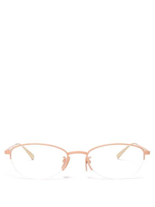 Matchesfashion.com Gucci - Oval Frame Glasses - Womens - Pink