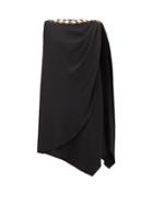 Matchesfashion.com Gucci - Crystal-embellished Draped Cady Dress - Womens - Black