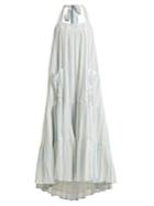 Apiece Apart Tiered Halter-neck Cotton Dress