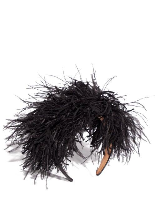 Matchesfashion.com Loewe - Feathers Headband - Womens - Black