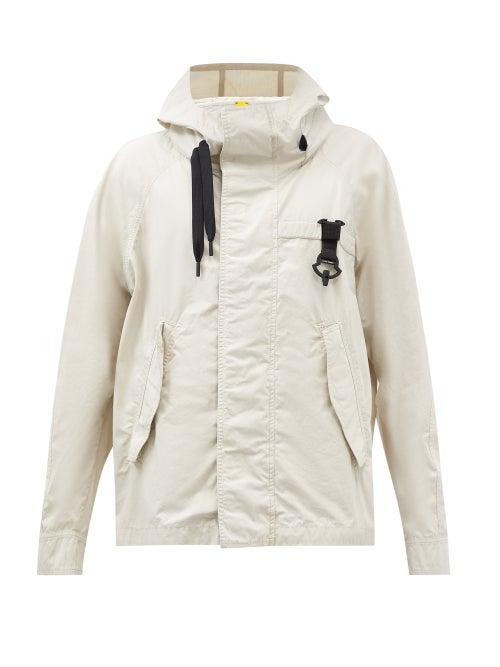 5 Moncler Craig Green - Hancock Signage-print Cotton-blend Ripstop Parka - Mens - White