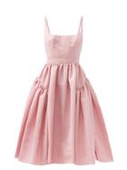 Ladies Rtw Alexander Mcqueen - Square-neck Flared Faille Dress - Womens - Light Pink