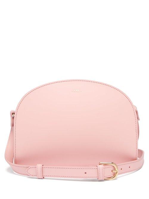 Matchesfashion.com A.p.c. - Half Moon Leather Cross Body Bag - Womens - Light Pink