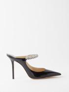 Jimmy Choo - Bing 100 Crystal-embellished Leather Mules - Womens - Black