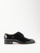 Christian Louboutin - Chambeliss Patent-leather Derby Shoes - Mens - Black