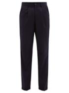 Matchesfashion.com Barena Venezia - Vettor Pinstripe Wool Twill Tailored Trousers - Mens - Navy