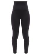 Live The Process - Geometric High-rise Raised-seam Leggings - Womens - Black