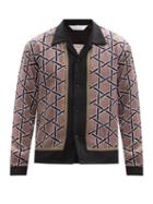 Matchesfashion.com Sasquatchfabrix - Kagome Cuban-collar Graphic-print Lyocell Shirt - Mens - Black Multi