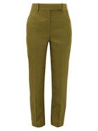 Matchesfashion.com Haider Ackermann - Tailored Slim-leg Canvas Trousers - Womens - Khaki