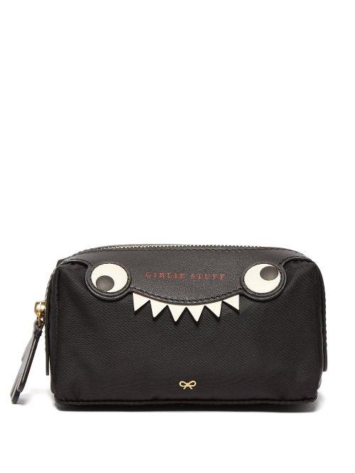 Matchesfashion.com Anya Hindmarch - Girlie Stuff Monster Wash Bag - Womens - Black