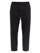 Matchesfashion.com Ann Demeulemeester - Cropped Brushed Cotton-blend Trousers - Mens - Black