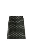 Matchesfashion.com Alexachung - Floral Jacquard Mini Skirt - Womens - Black Multi