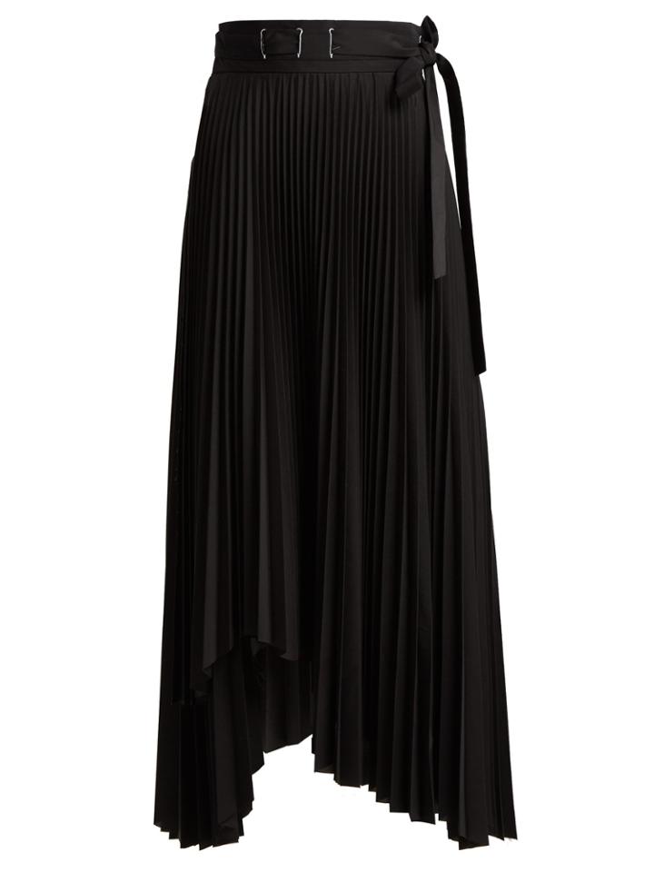 A.w.a.k.e. Asymmetric Pleated Wrap Skirt