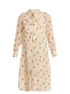 Masscob Ruffle-trimmed Floral-print Silk-chiffon Dress