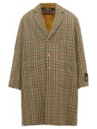 Matchesfashion.com Gucci - Single Breasted Houndstooth Wool Blend Coat - Mens - Brown Multi