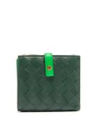 Ladies Accessories Bottega Veneta - Intrecciato-leather Zipped Wallet - Womens - Green